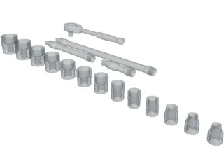 Socket Set 3D Model preview