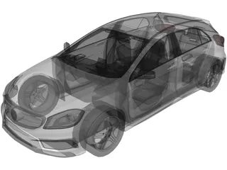 Mercedes-Benz A45 AMG W176 (2014) 3D Model preview