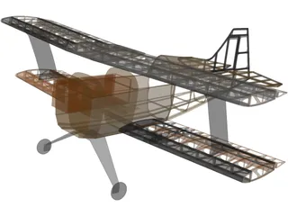 Pitts S-1 RC Aircraft 3D Model preview