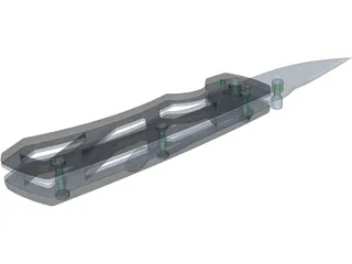 Tactical Knife 3D Model preview
