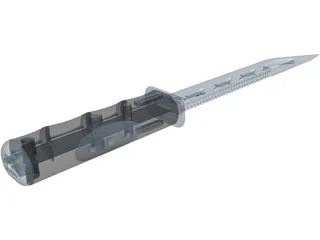 Tanto Tactical Knife 3D Model preview