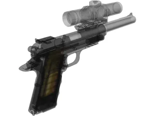 Colt 1911 Long 3D Model preview