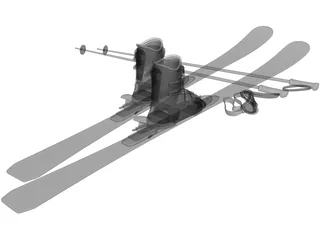 Ski 3D Model preview