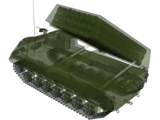 Multiple Laucher Rocket System 3D Model preview