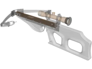 Modern Compound Crossbow 3D Model preview