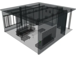 Living Room 3D Model preview