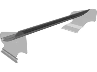 Group 5 Racing Rear Spoiler Wing 3D Model preview