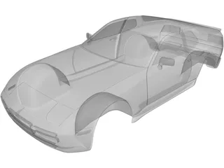 Porsche 944 Body 3D Model preview