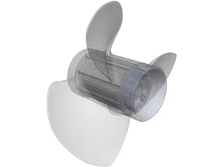 Outboard Propeller 3D Model preview