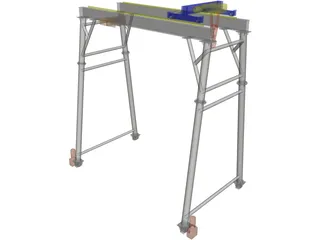 Gantry Crane 3D Model preview