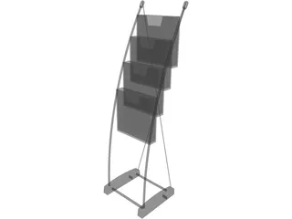 Enara Brochure Holder 3D Model preview