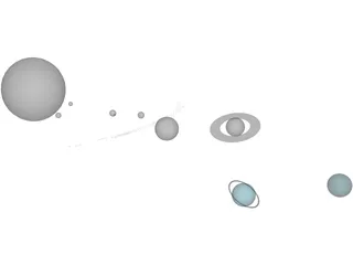 Solar System 3D Model preview