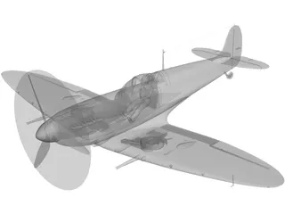 Supermarine Spitfire 3D Model preview