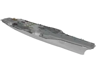 USS Aircraft Carrier 3D Model preview