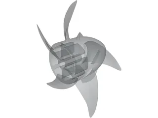 Ship Propeller 3D Model preview