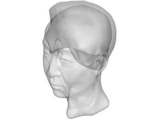 Old Chinaman Head 3D Model preview