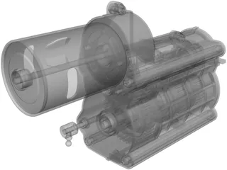 Tamiya Gear Box 3D Model preview