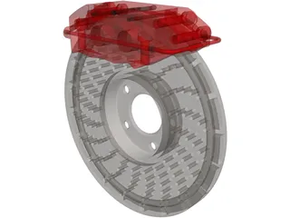 Brembo Disk Brake 3D Model preview