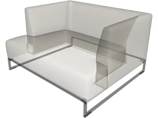 Corner Style Sofa 3D Model preview