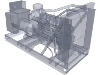 Caterpillar C15 Generator Set 3D Model preview