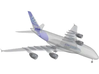 Airbus A380 3D Model preview