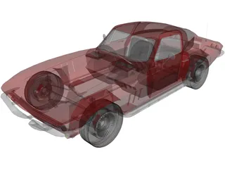 Chevrolet Corvette Stingray (1965) 3D Model preview