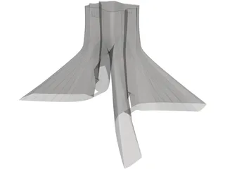 Tehran Azadi Square Tower 3D Model preview