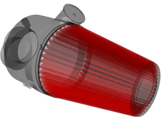 Marine Cone Air Filter 3D Model preview