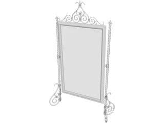 Medieval Mirror 3D Model preview