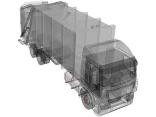 Iveco Stralis 6X2 Gargage Truck 3D Model preview