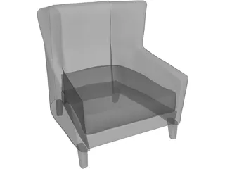 Armchair Vilem 3D Model preview