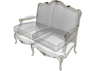 Sofa Classic 3D Model preview