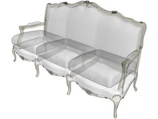 Luigi IXV Classic Sofa 3D Model preview