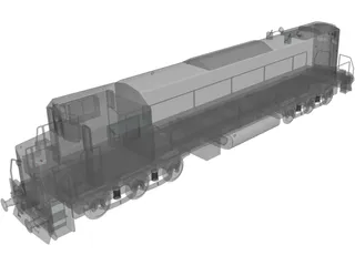Train SD4 3D Model preview