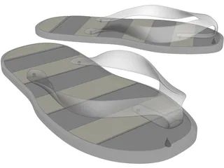 Slippers 3D Model preview