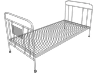 Iron Bed Frame 3D Model preview