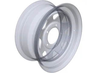 Steel Rim 15inch 3D Model preview