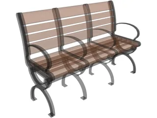 Bench 3D Model preview