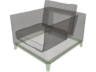Minotti Armchair 3D Model preview