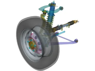 Suspension Front Off-Road 3D Model preview