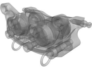 Brake Caliper AP Racing CP4227-2S0 3D Model preview