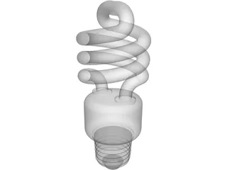 CFL Bulb 3D Model preview