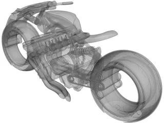Lo-Rider Motorcycle Concept 3D Model preview