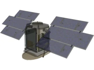 CloudSat Satellite 3D Model preview