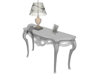 Console with Lamp 3D Model preview