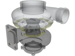 Garrett GT3582 Turbo 3D Model preview