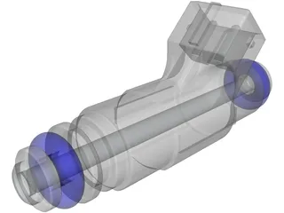 Bosch Fuel Injector 3D Model preview