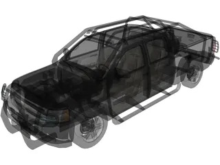Chevrolet Silverado Crewcab (2007) 3D Model preview