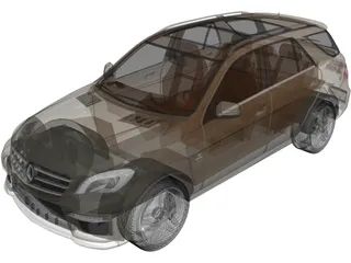 Mercedes-Benz ML63 AMG (2012) 3D Model preview