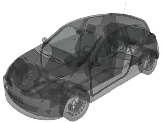 Renaul Clio RS (2007) 3D Model preview